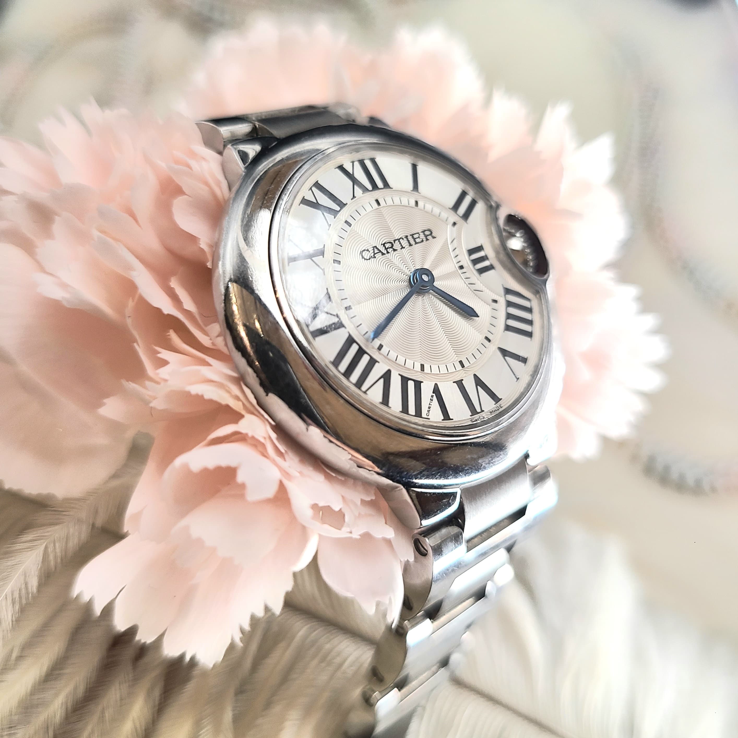 Cartier 藍氣球精鋼石英錶