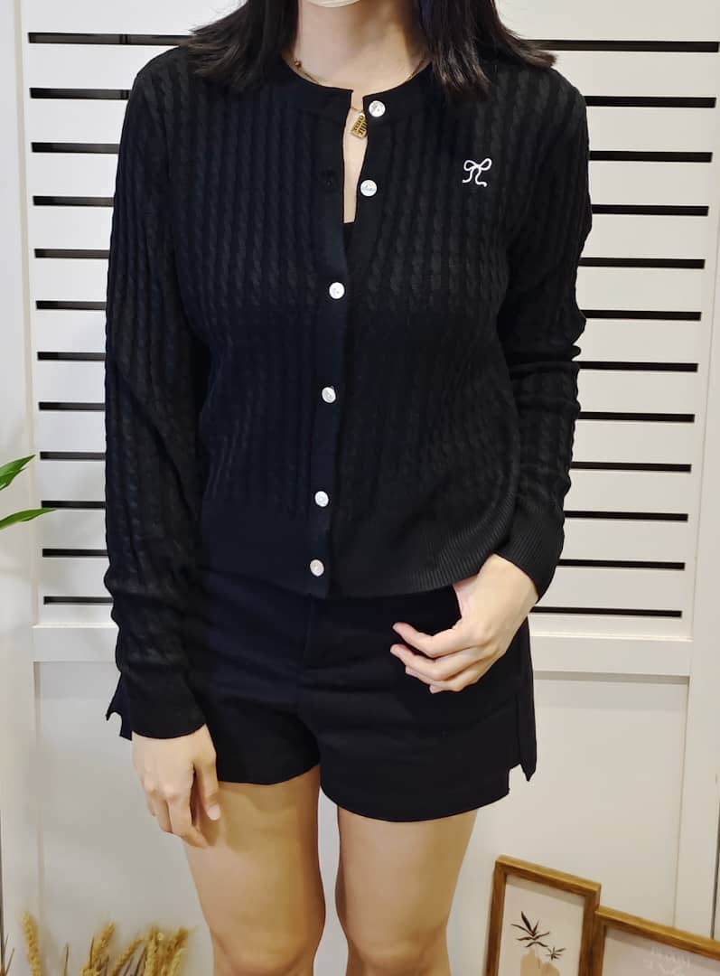 S1949 Cable Knitted Cardigan