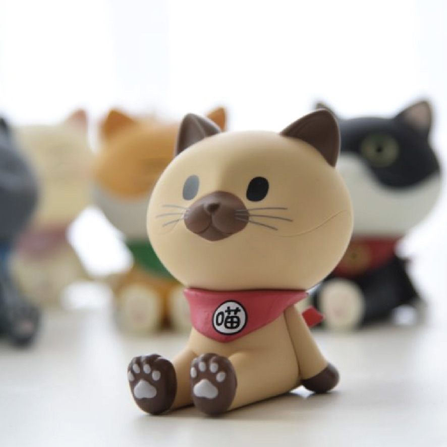 貓咪公仔手機支架