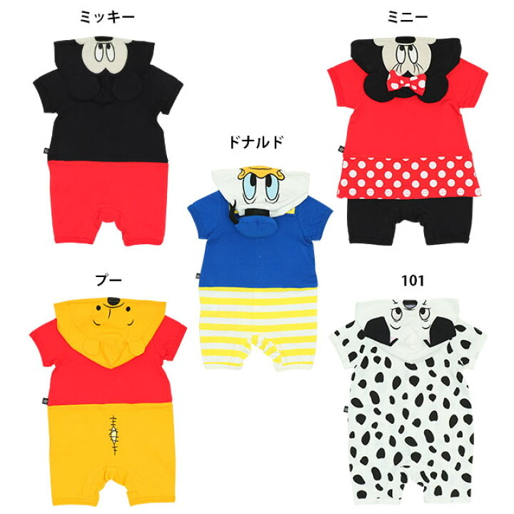 🇯🇵預訂 日本直送🇯🇵Babydoll x Disney五色人物造型連帽短袖連身服