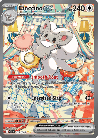 Pokemon TCG Chaos Rising - Cinccino EX-119/086