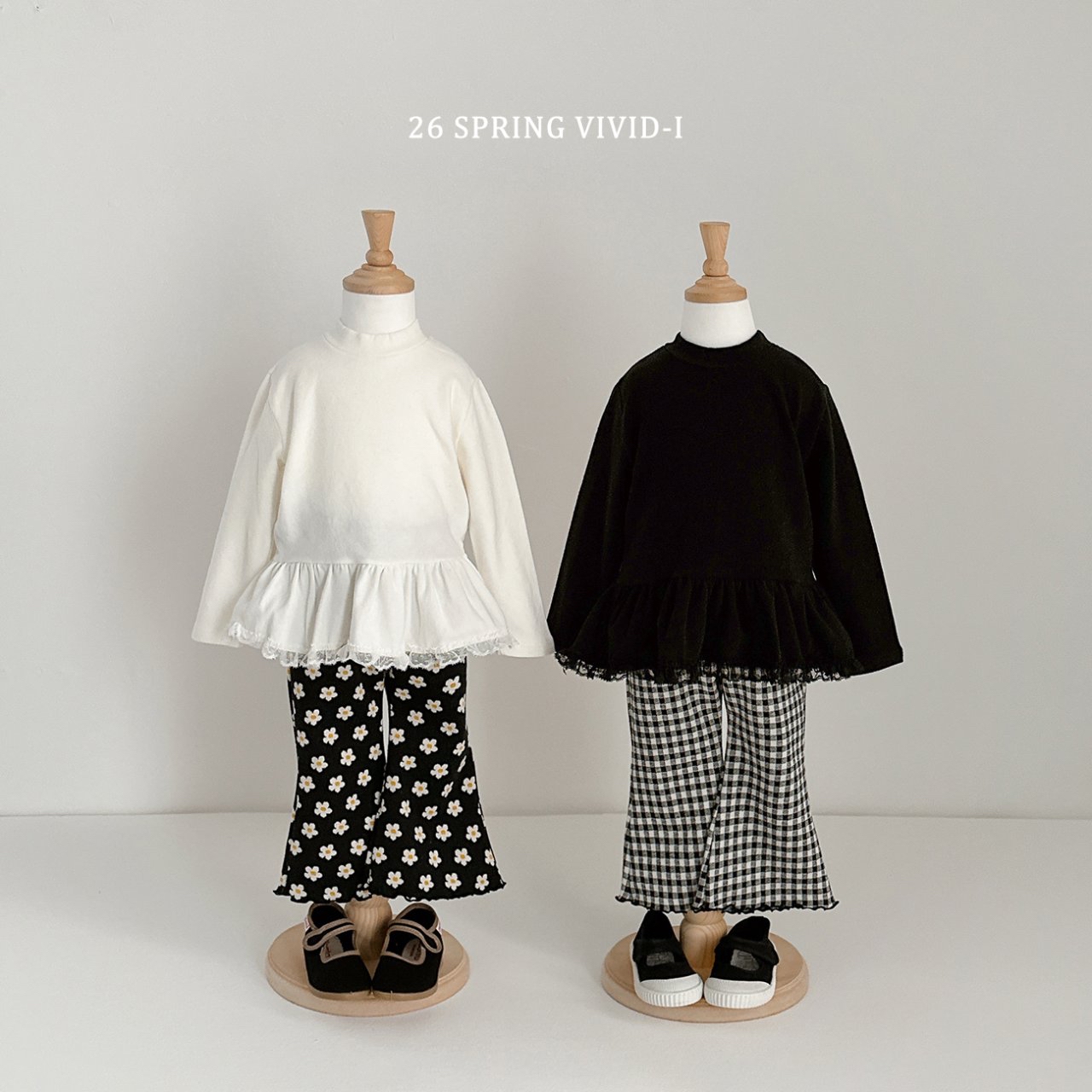 🌸預訂 韓國直送🌸🇰🇷VIVIDI七色春日風圖案花邊喇叭褲