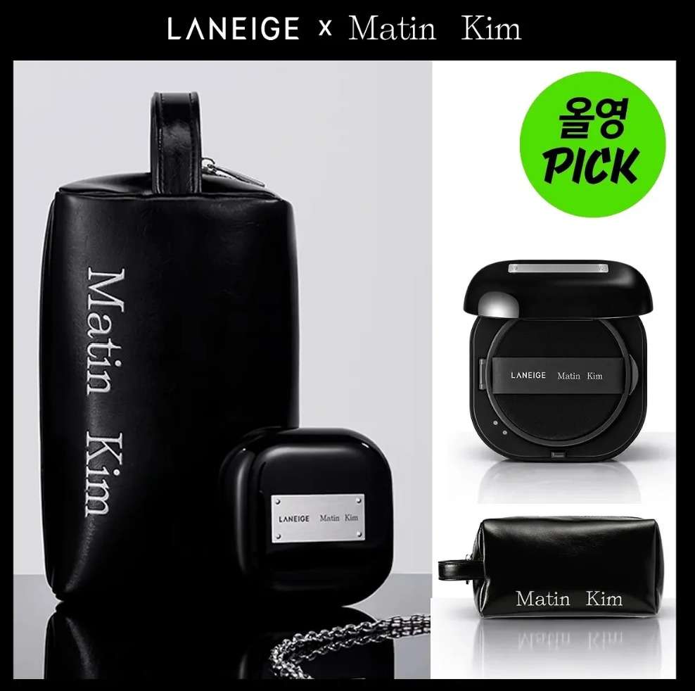 🌸LANEIGE × Matin Kim 聯名限量彩妝登場✨ 超持妝三效氣墊柔焦蜜粉送極限黑化妝包 🔥