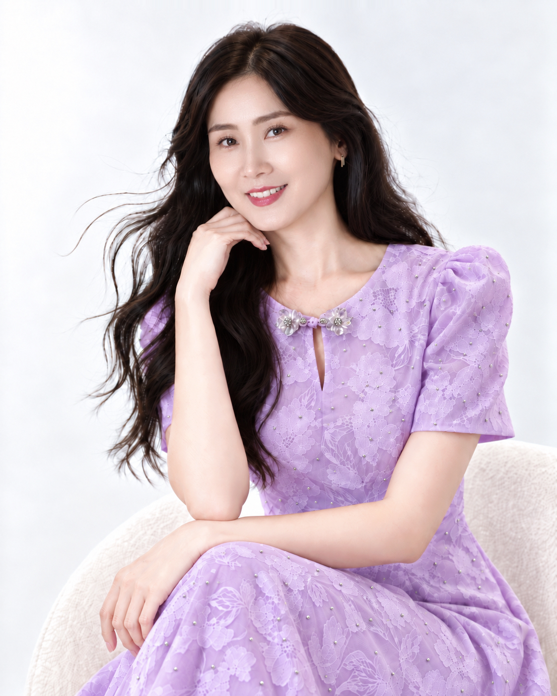 5151 Amethyst Mosaic Midi Dress