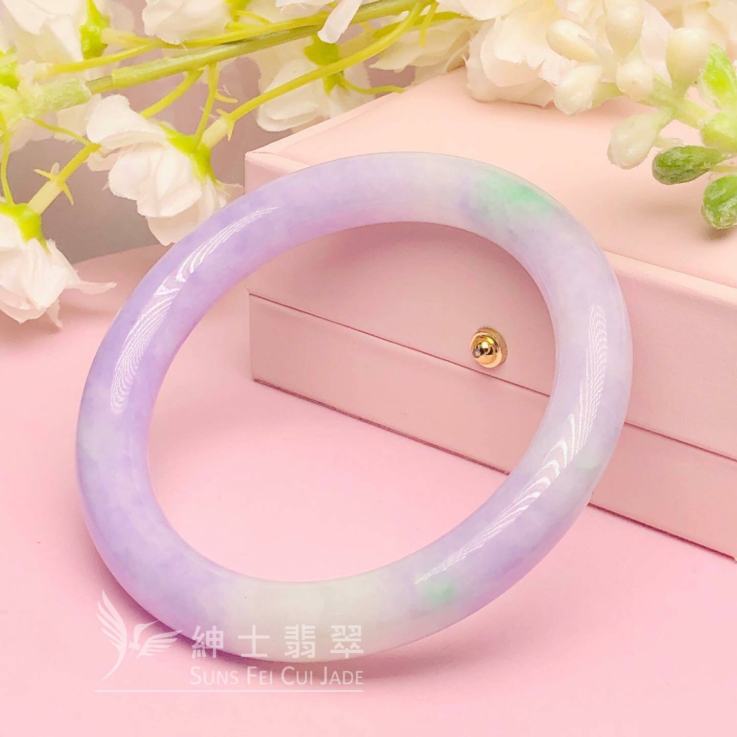 會卡藍紫飄翠圓鐲59.3mm