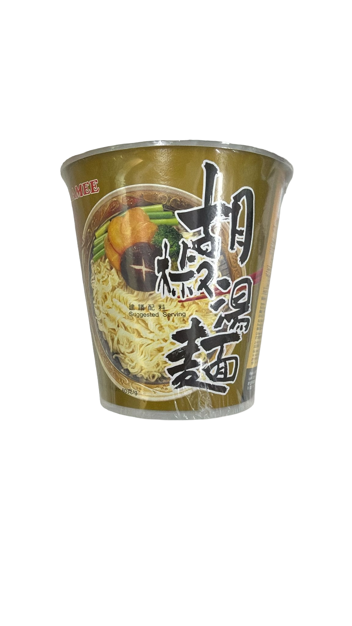 媽咪-胡椒湯麵(杯) (純素) 60g/ MAMEE Pepper Cup Noodles (Vegan) 60g
