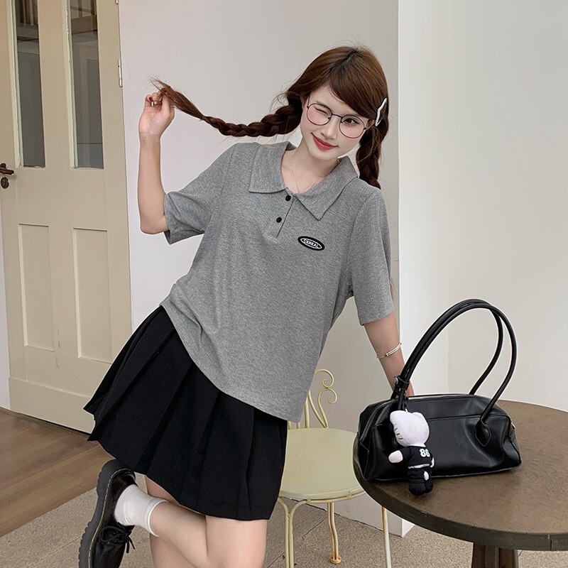 B261(0502裙) 美式复古大版百褶黑短裙 