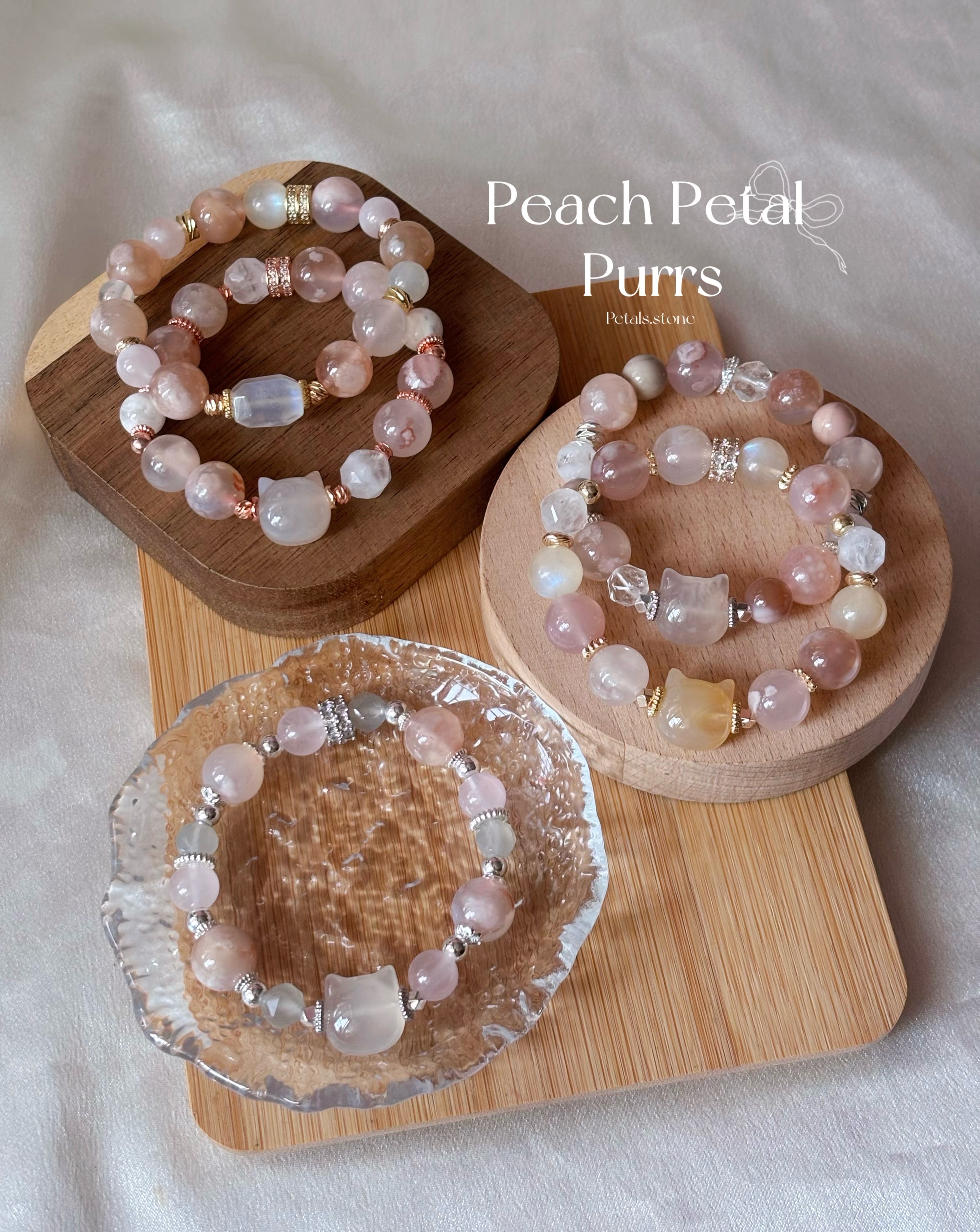 🍑Peach Petal Purrs🐈🌸｜橙粉櫻花瑪瑙貓貓