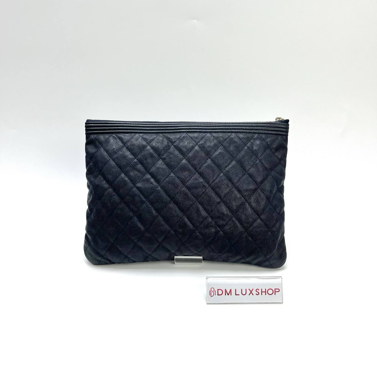 Chanel Navy Blue Caviar Boy OCase GHW (Serial 25)