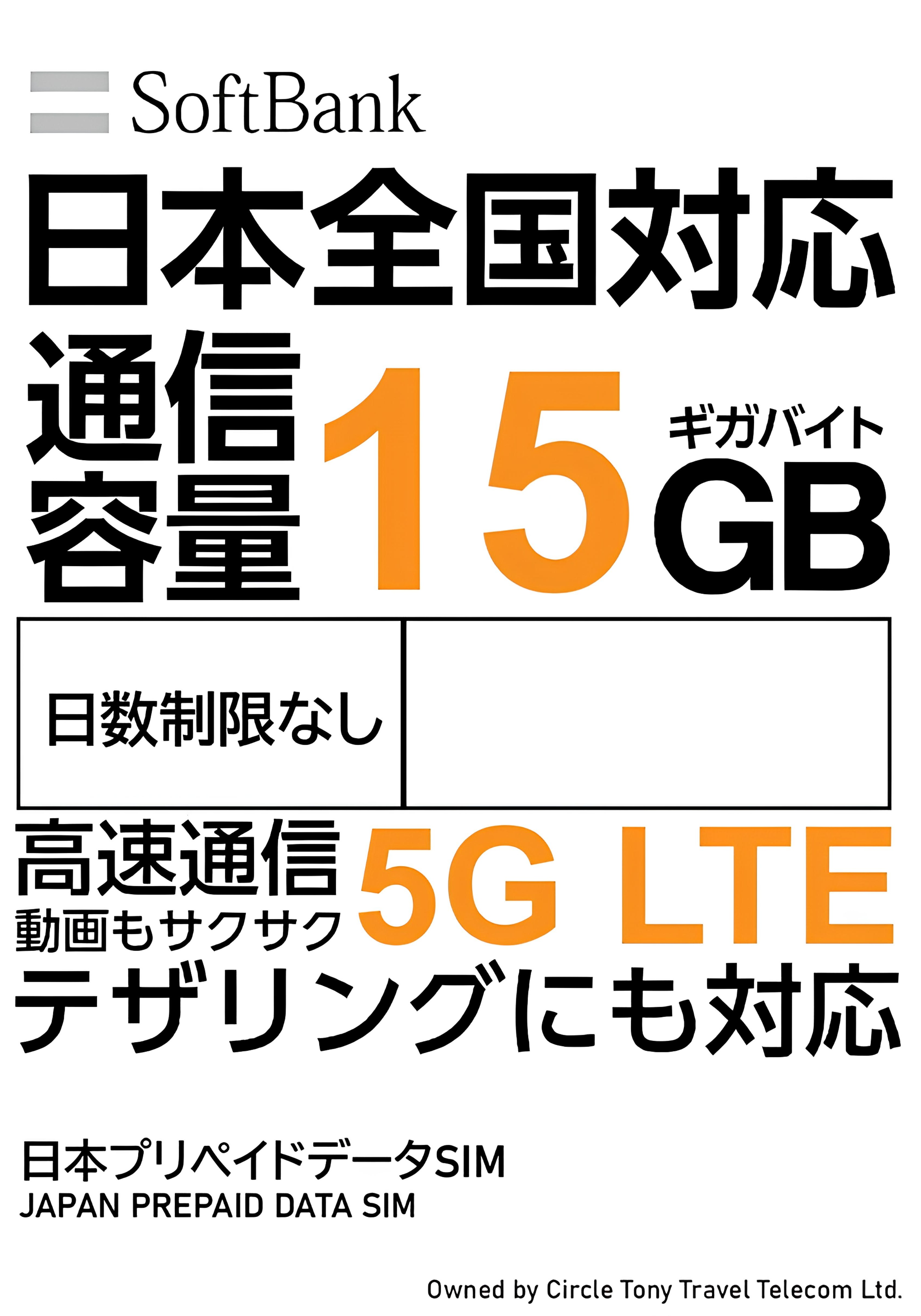 日本系列 SoftBank 0 日本 5G 無日數 原生上網卡‼️（限時8折優惠）‼️