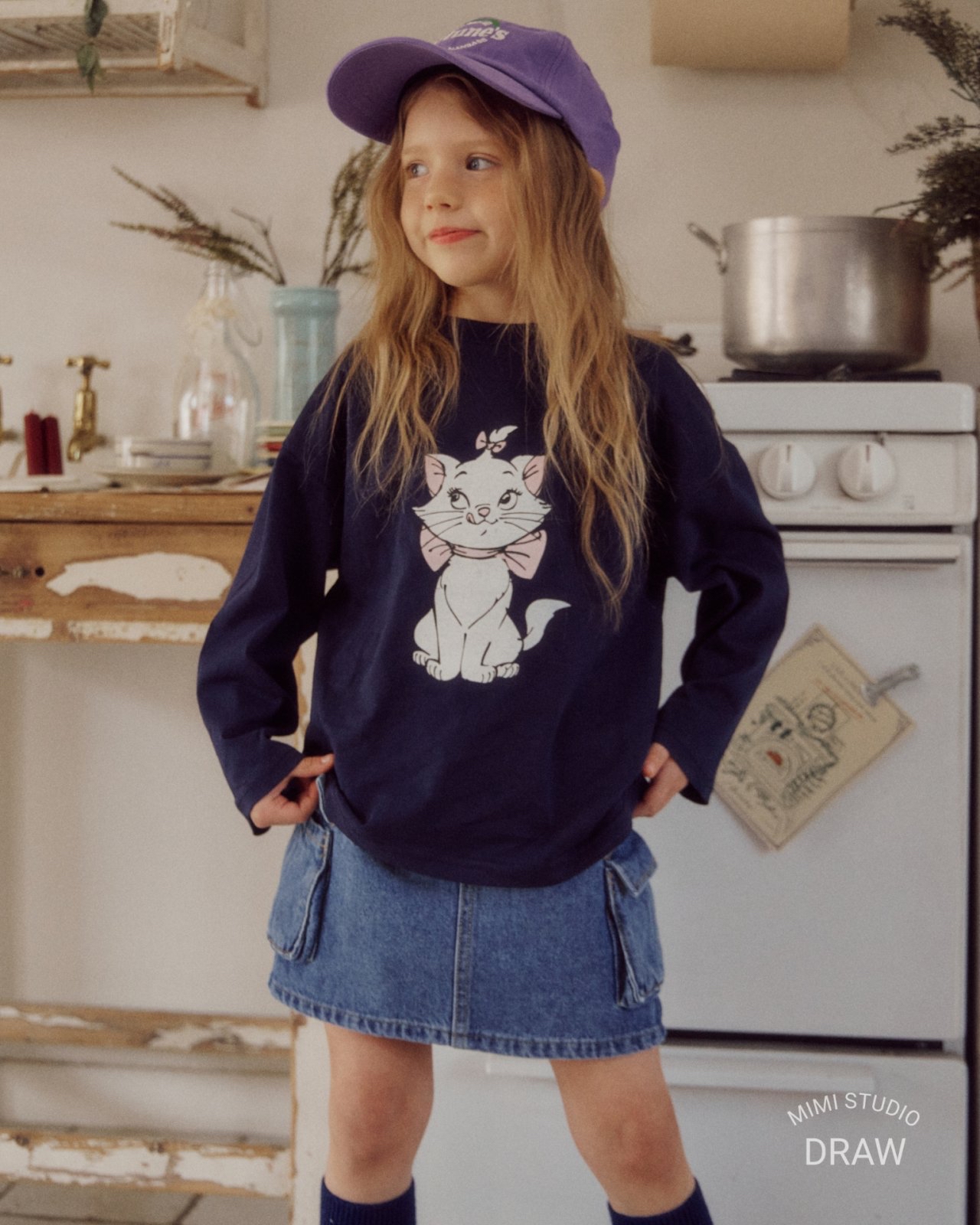 Bymimi | Demin skirt (Black/Blue