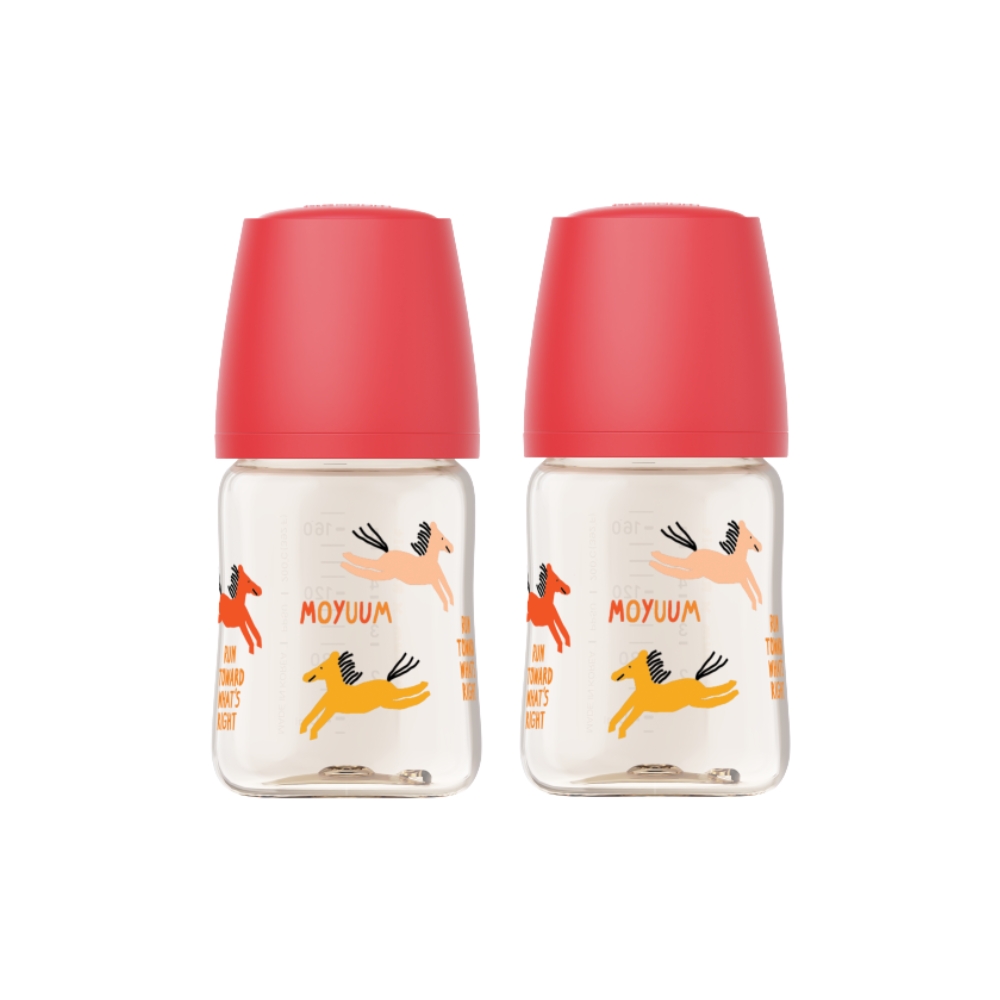 Moyuum - PPSU 寬口防漲氣奶瓶170ml(快樂小馬-紅色)x2件_MY253_2