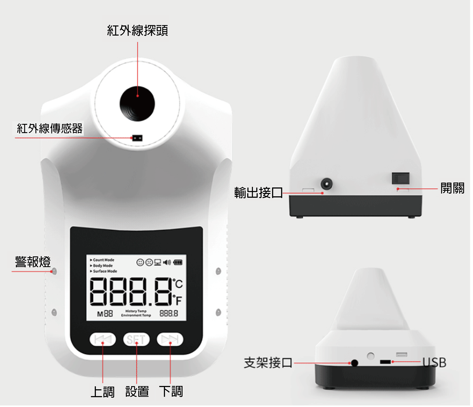 K3 Pro 自動紅外線測體溫儀 (連腳架套裝)