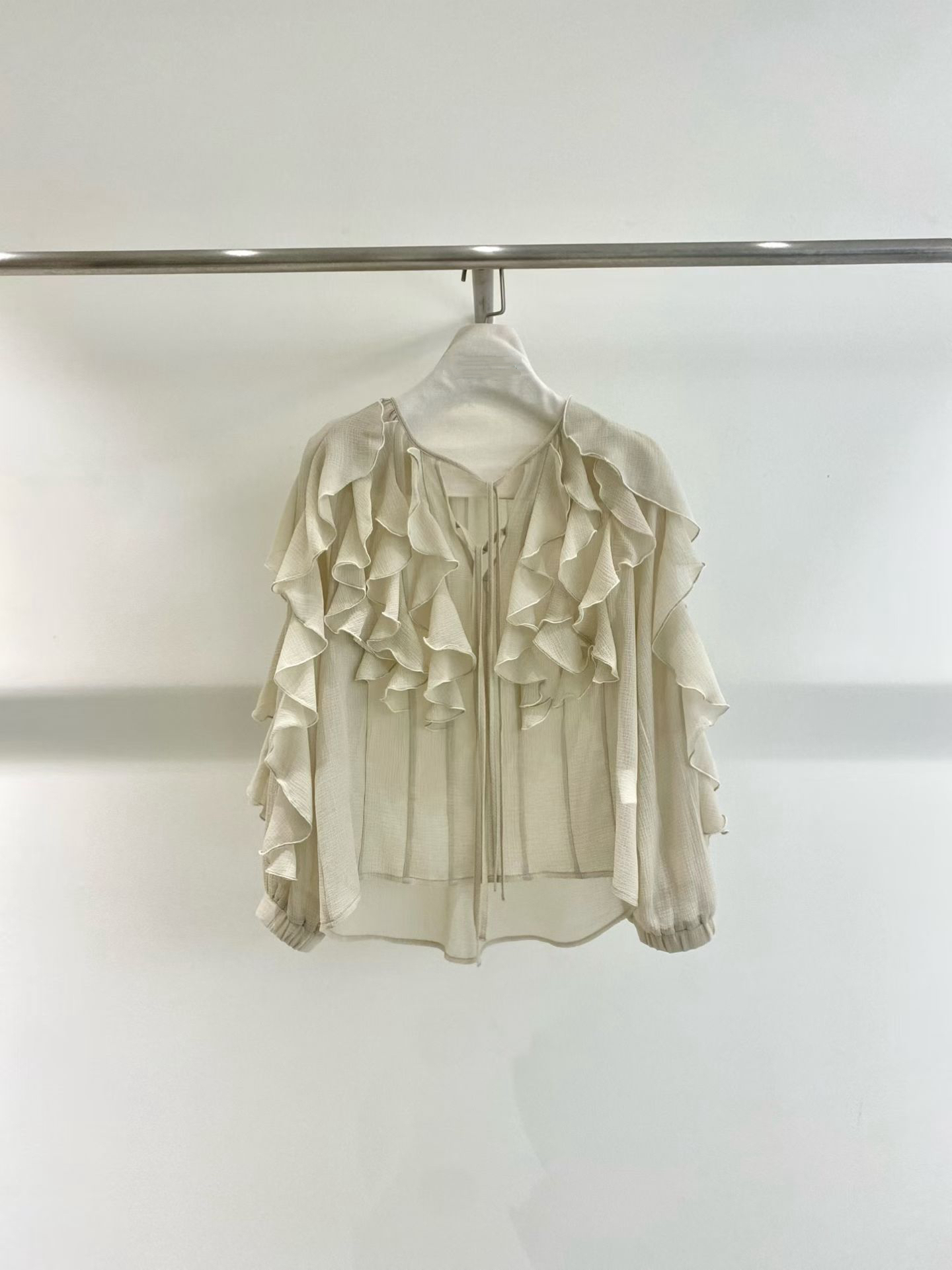 AMORA elegant ruffles blouse