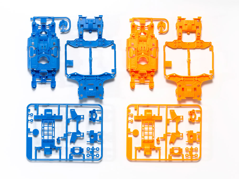 MS CHASSIS SET (LIGHT BLUE/ORANGE)