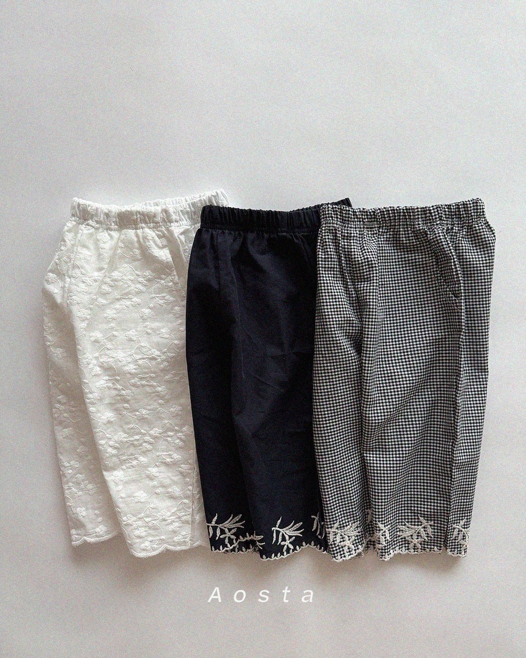 Aosta | lace pants (Ivory/Check 2XL(100-115)