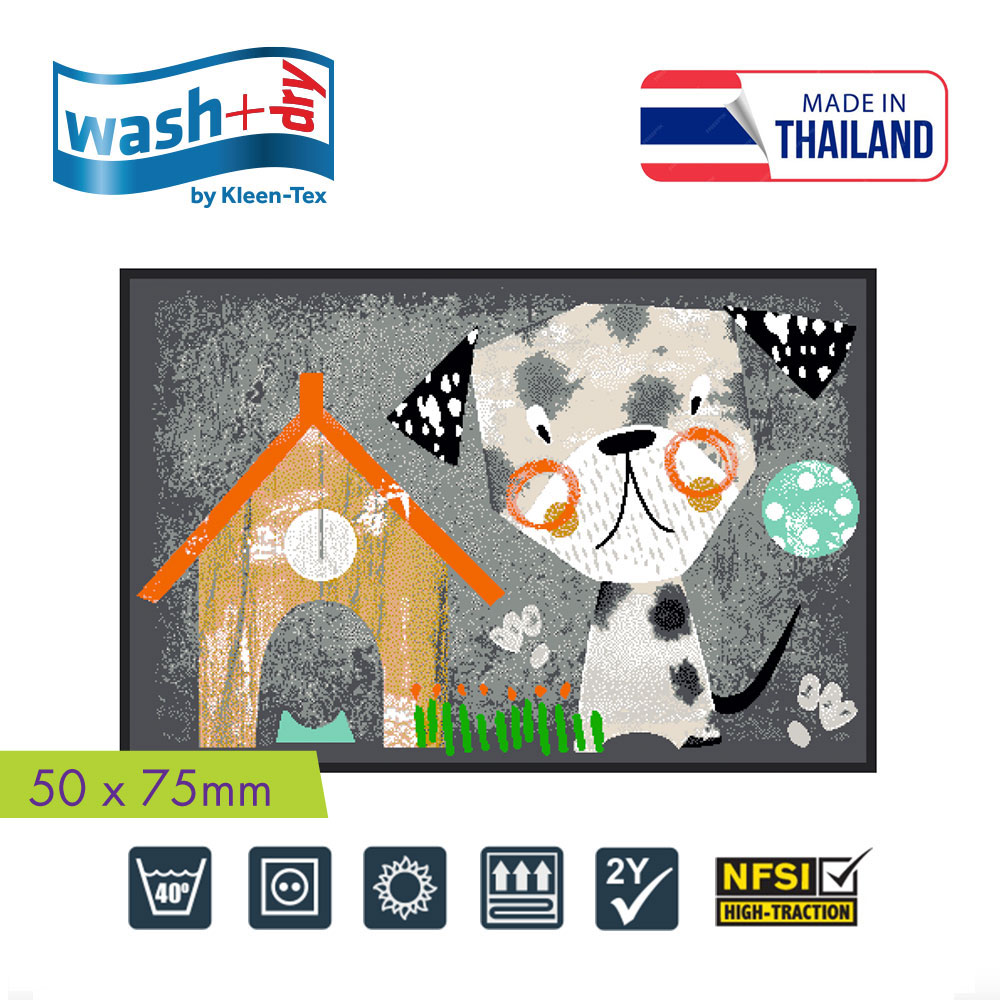 Wash+Dry by Kleen-Tex Floor Fashion Mat - 設計地墊 狗仔圖案設計 ｜Benno Pattern