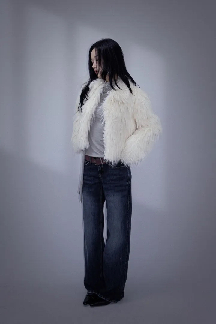 Low-Rise Washed Denim