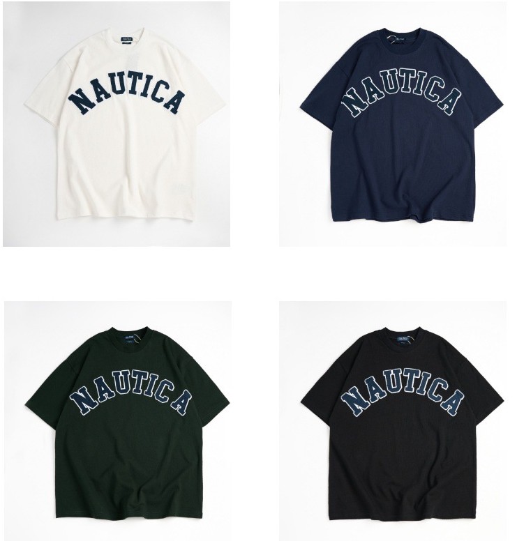 預訂 NAUTICA經典刺繡貼布字母LOGO短袖Tee