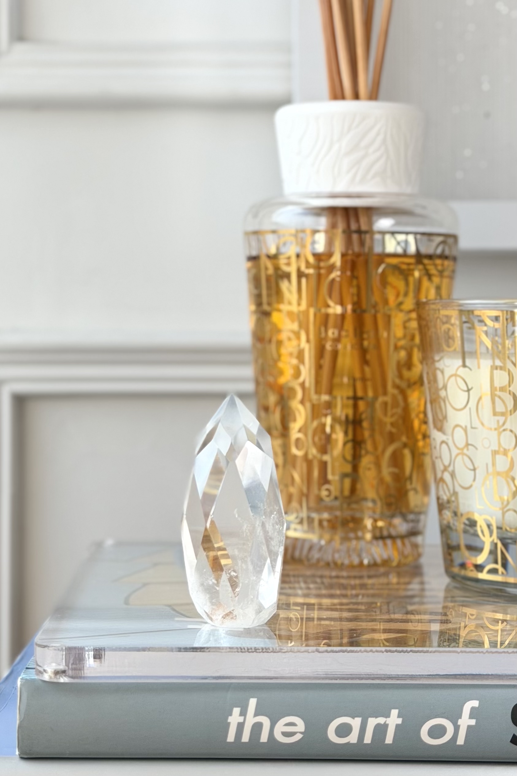 ༒  鑽石切6.4cm白水晶柱༒ a078Hm1GS9-RA1*2FN