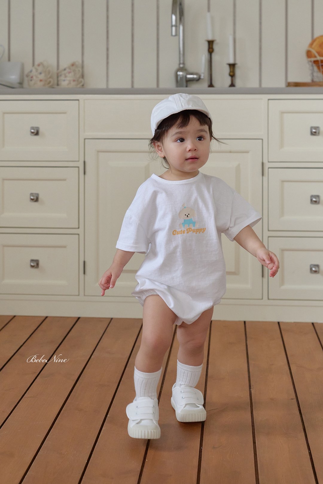 ☀️預訂 韓國直送☀️🇰🇷Bebenine兩色小狗印花純棉短袖包屁衣