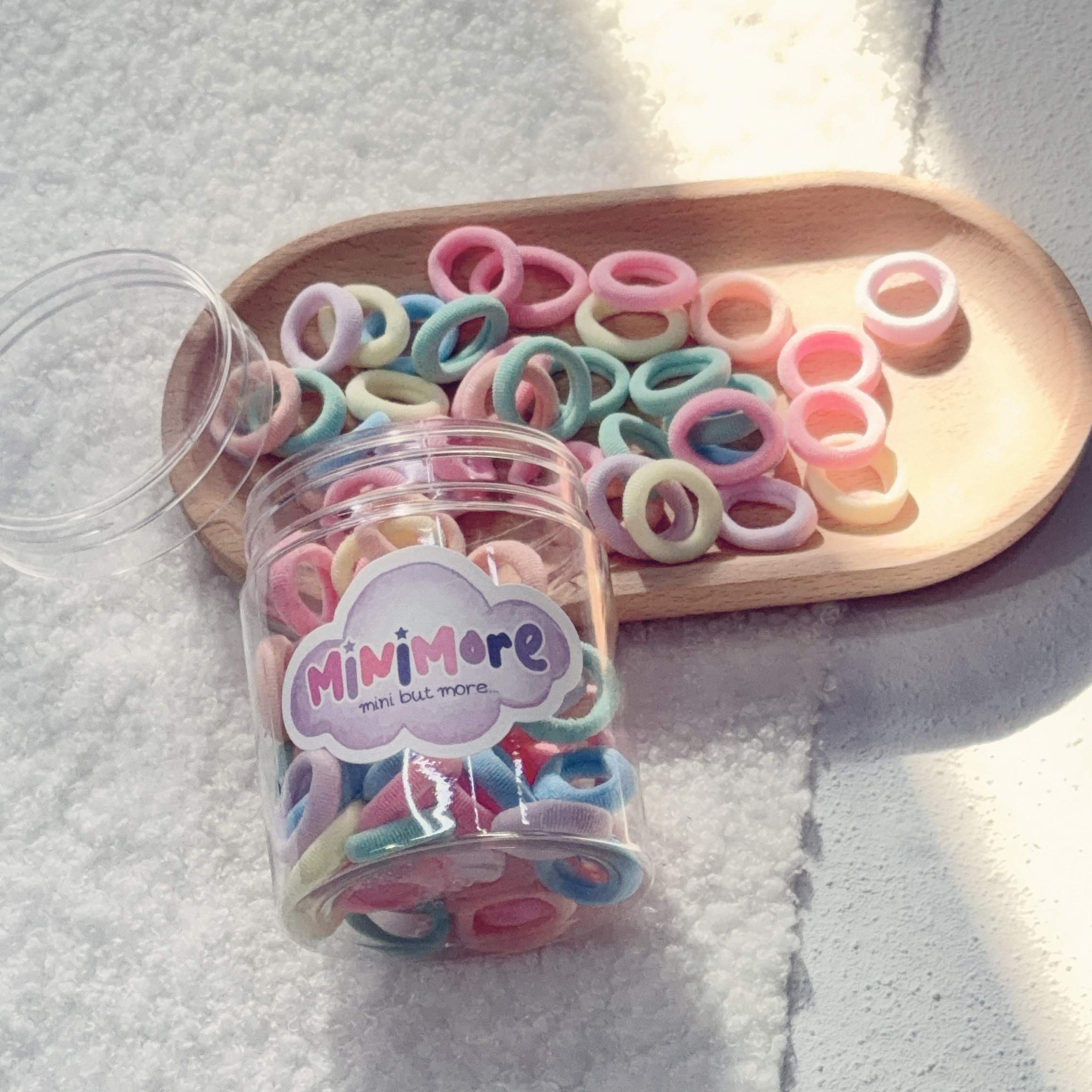 Basic mini hair tie (Pastel) 迷你彩色(粉彩)軟糯髮圈