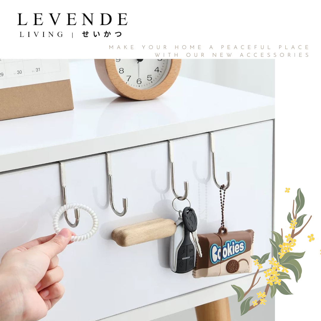 Levende 免打孔櫃門不鏽鋼掛鈎