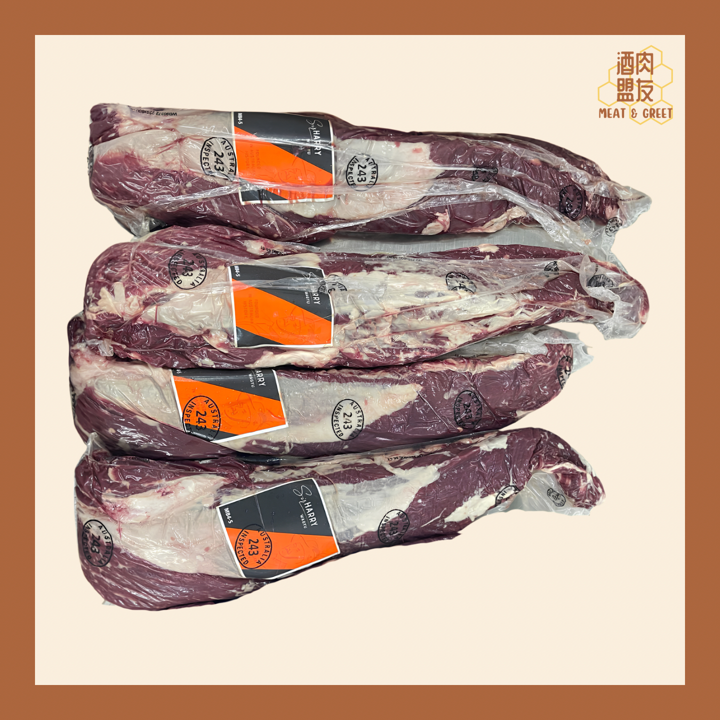 Sir Harry 冰鮮 M4-5 甜橙穀飼和牛柳 (價錢以每kg為單位計算)