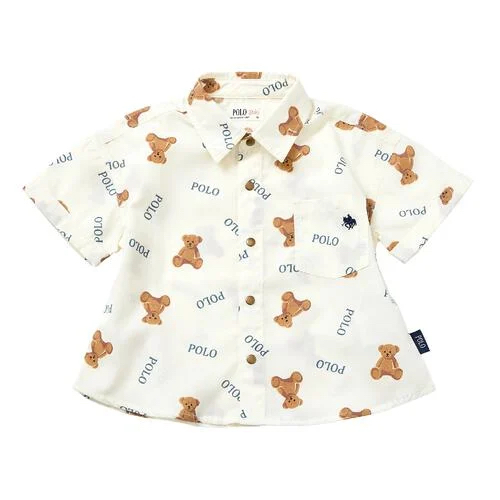 🇯🇵預訂 日本直送🇯🇵Polo Baby標誌小熊滿印口袋短袖恤衫
