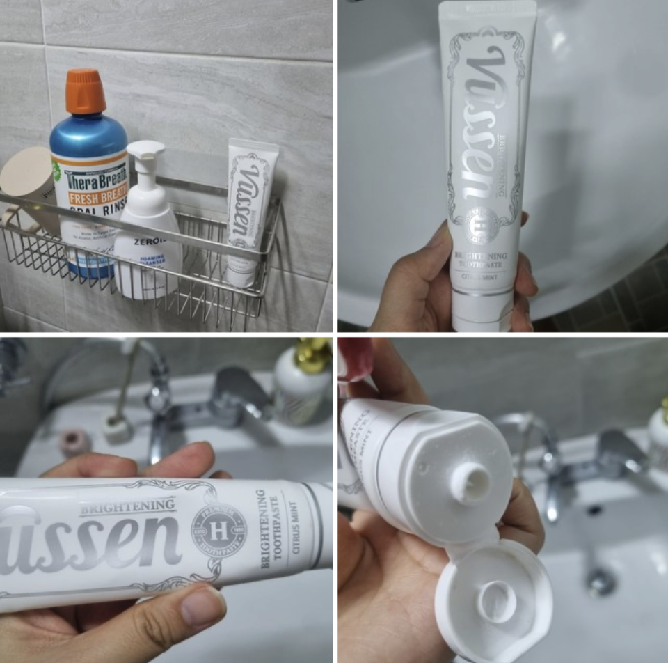 全家安心用｜韓國 Vussen H 低刺激 無氟 美白牙膏 120g｜Premium Toothpaste