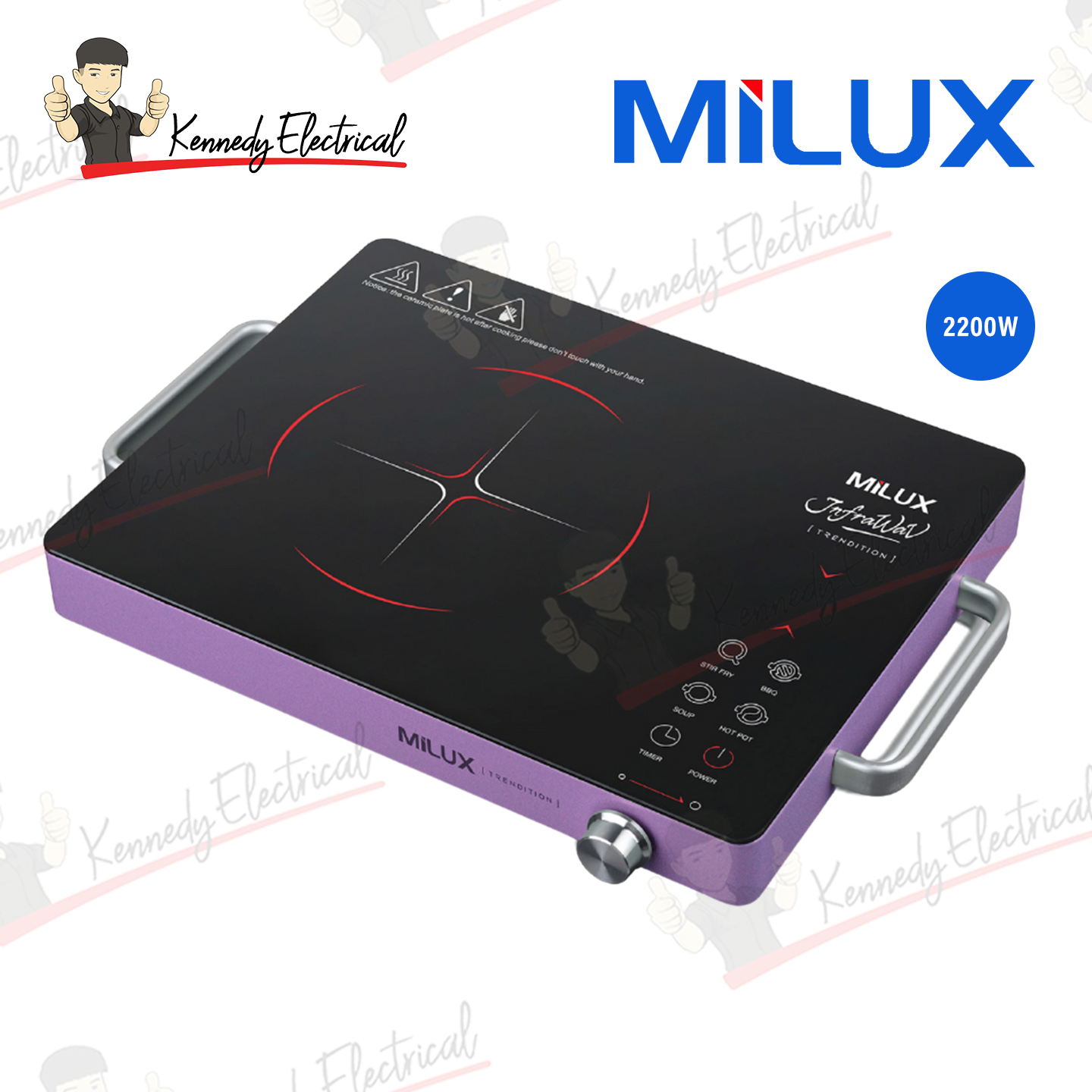 Milux 2200W Ceramic Infrared Cooker (MIR-2200PM)