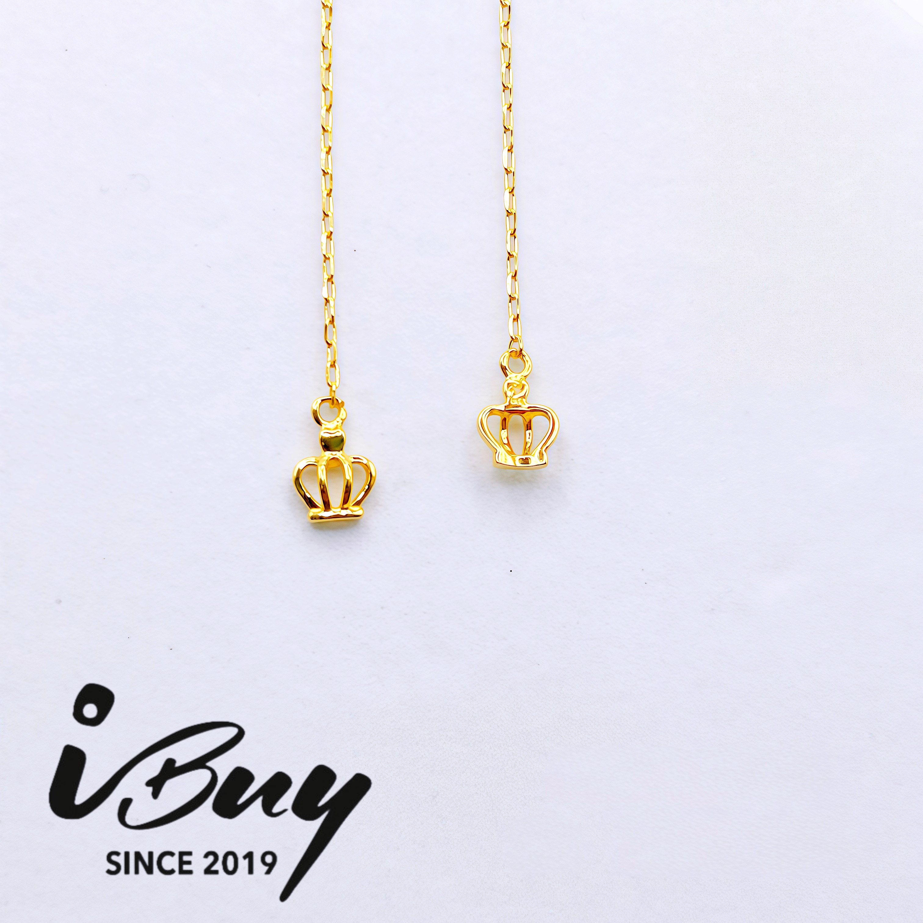 916 GOLD CROWN EARLINE 916金 王冠耳线