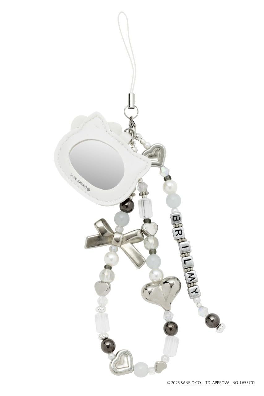 【預購】Hello Kitty × BRILMY 鏡面串珠吊飾 日本雜誌附錄 隨身鏡 手機掛繩 2026 限定補貨