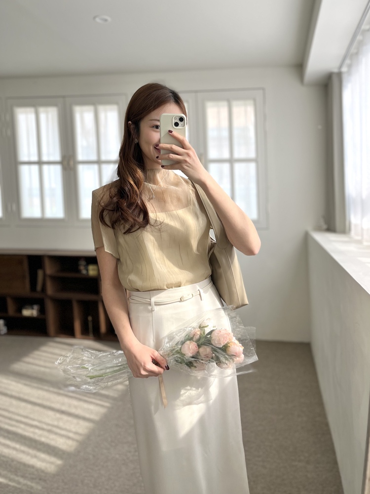 Atelier Belted Skirt (Ivory)