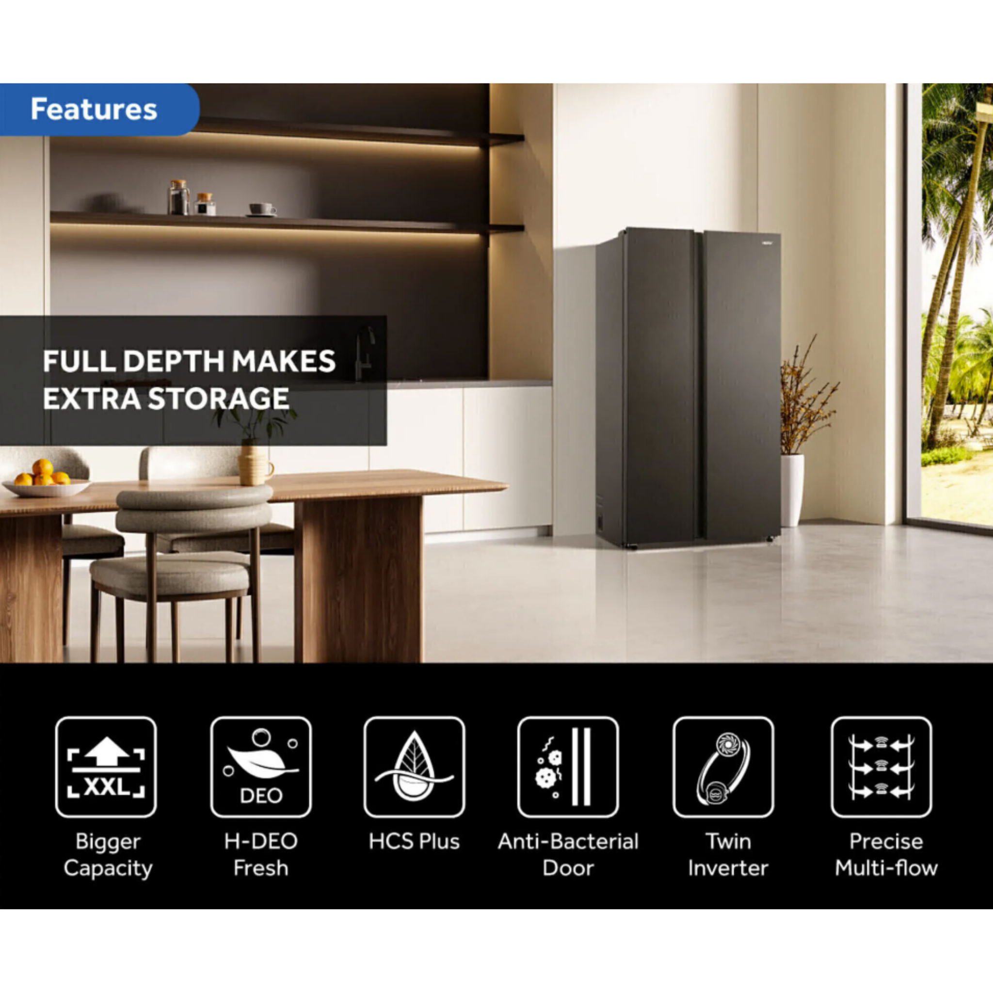 Haier 689L Side by Side Inverter Refrigerator (HRF-689SI)