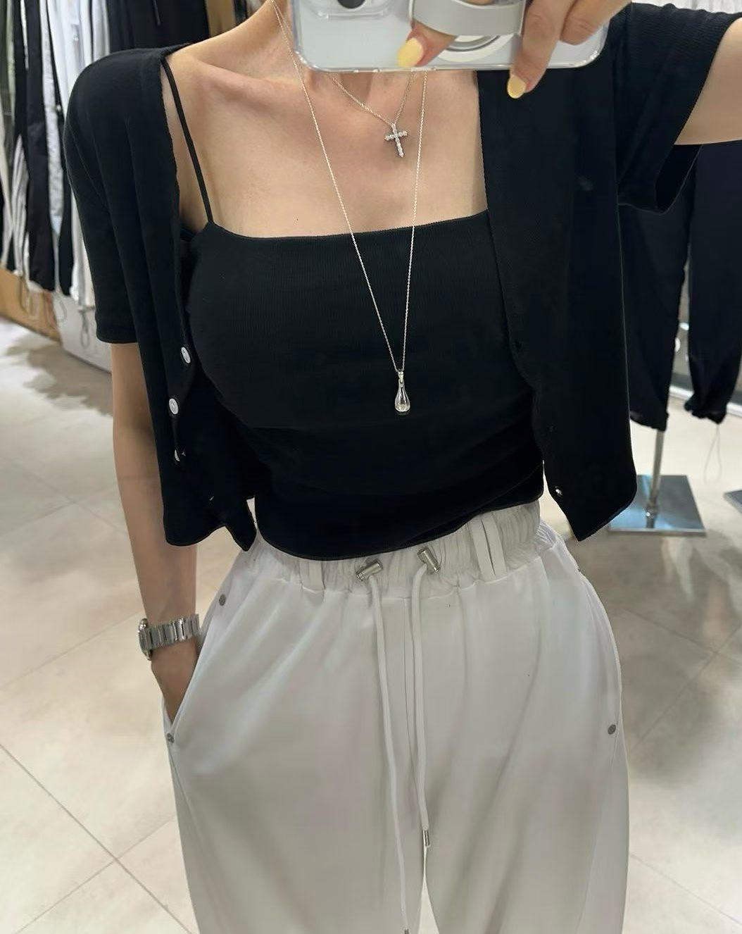 T05 暗紋Bra top +外套Set