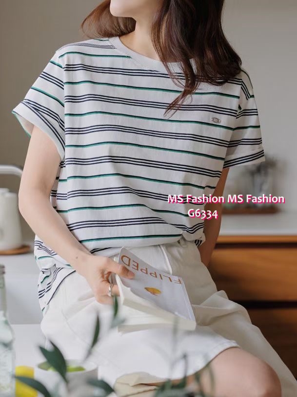 G6334 靚色橫間tee