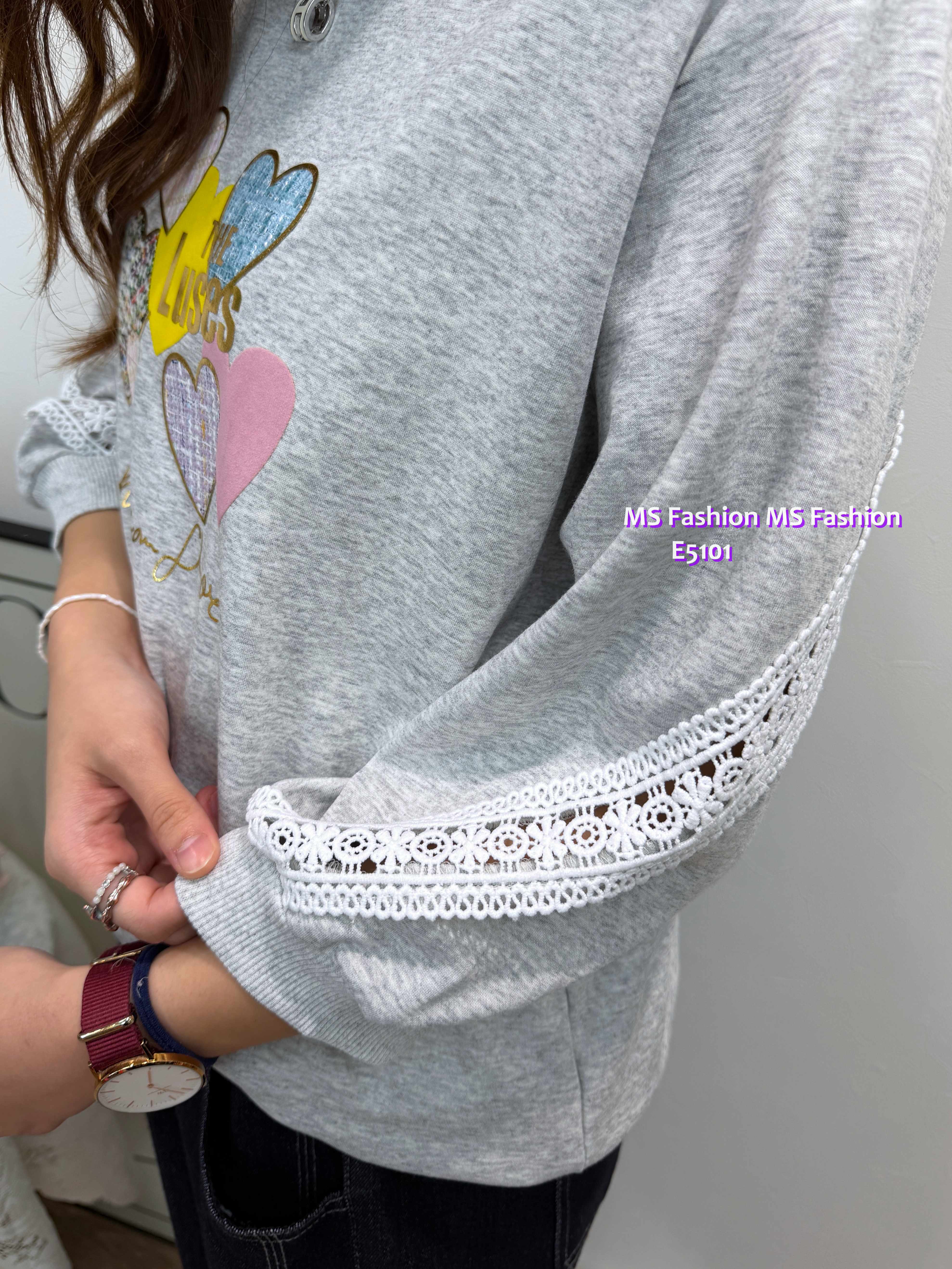 E5101 彩心print top