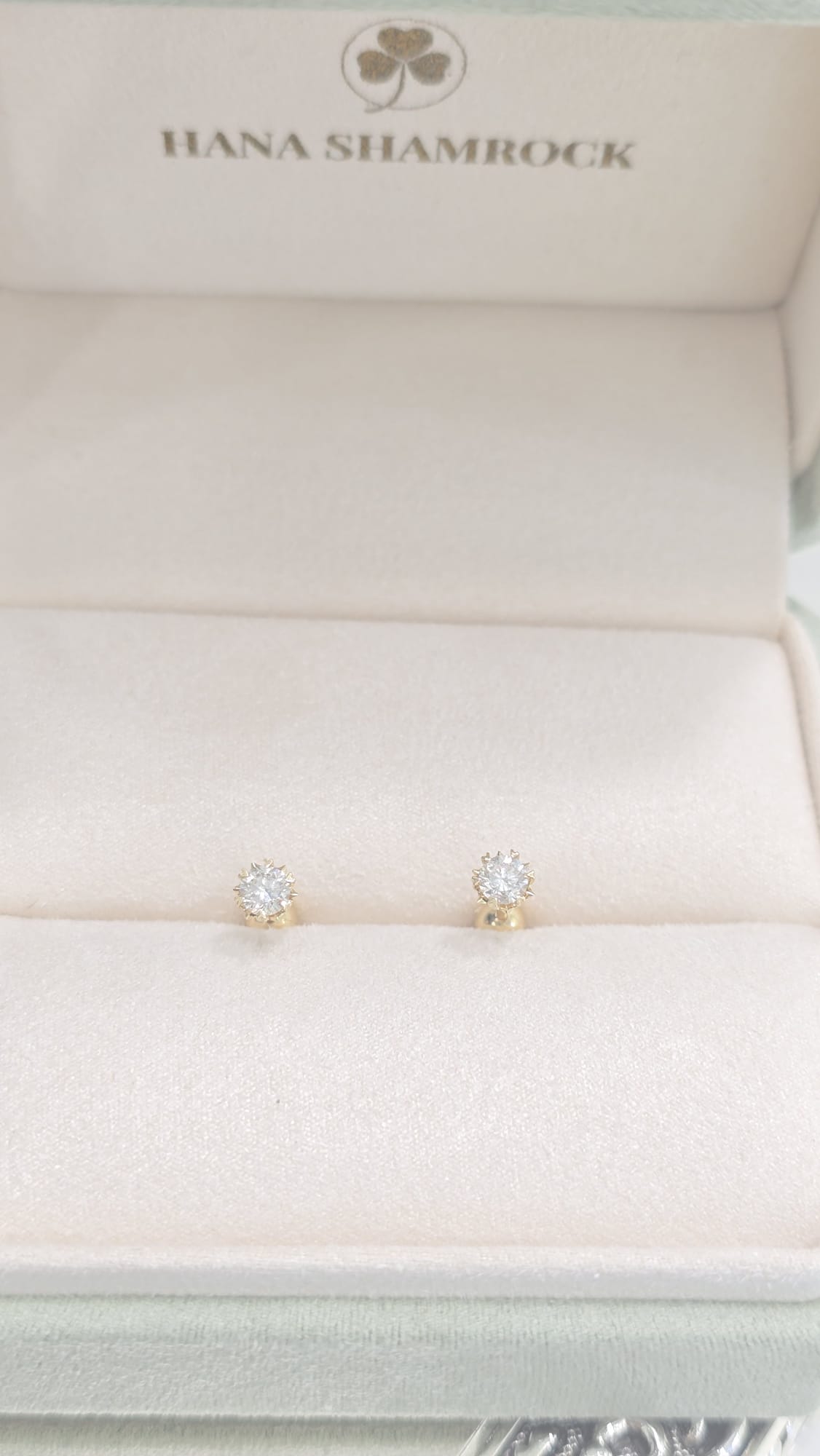 18K雪花鑽石耳釘 D0.4ct/2