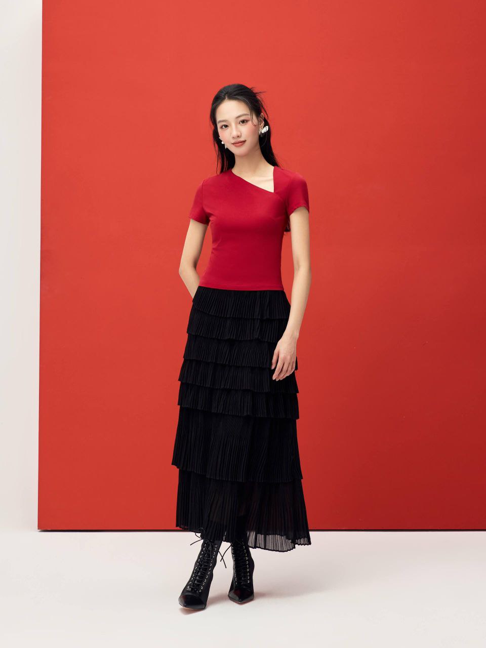 蛋糕显瘦长裙 S0095