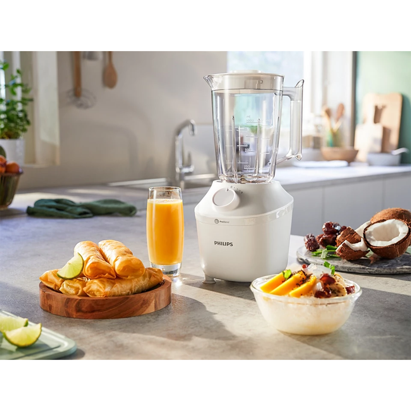 Philips 3000 Series 450W Blender & Dry Mill Set (HR2041/10)