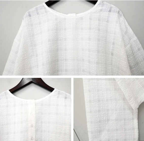 透視格紋前後兩穿上衣 - 2026 流行穿搭  長䄂襯衫 春夏時尚穿搭 柔軟舒適 優雅日常 易於配搭 日本直送   #JP-I-260034