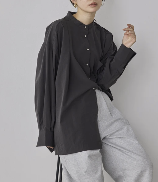 滌綸寬幅襯衫 - 2026 流行穿搭  女士襯衫 春夏時尚穿搭 成人休閒 日常穿搭 易於配搭 日本直送   #JP-I-260005