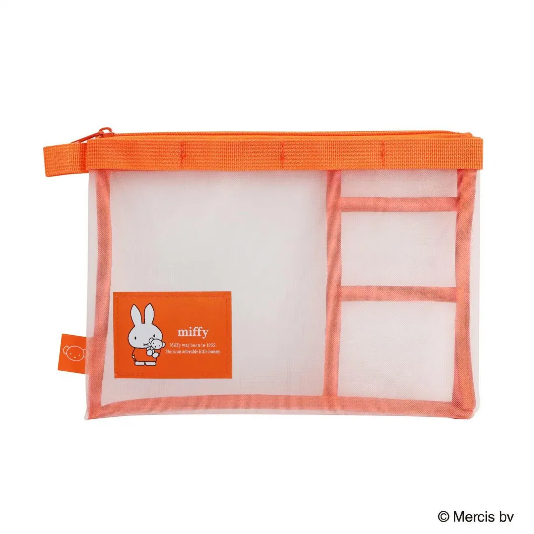 MIFFY 網 POUCH 橙色 抱熊