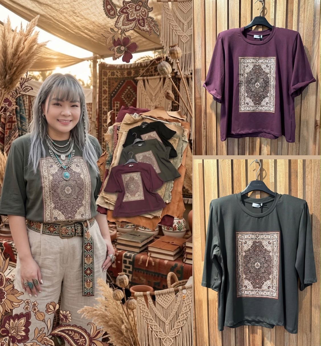 LE STREGHE 波希米亞風T-Shirt 