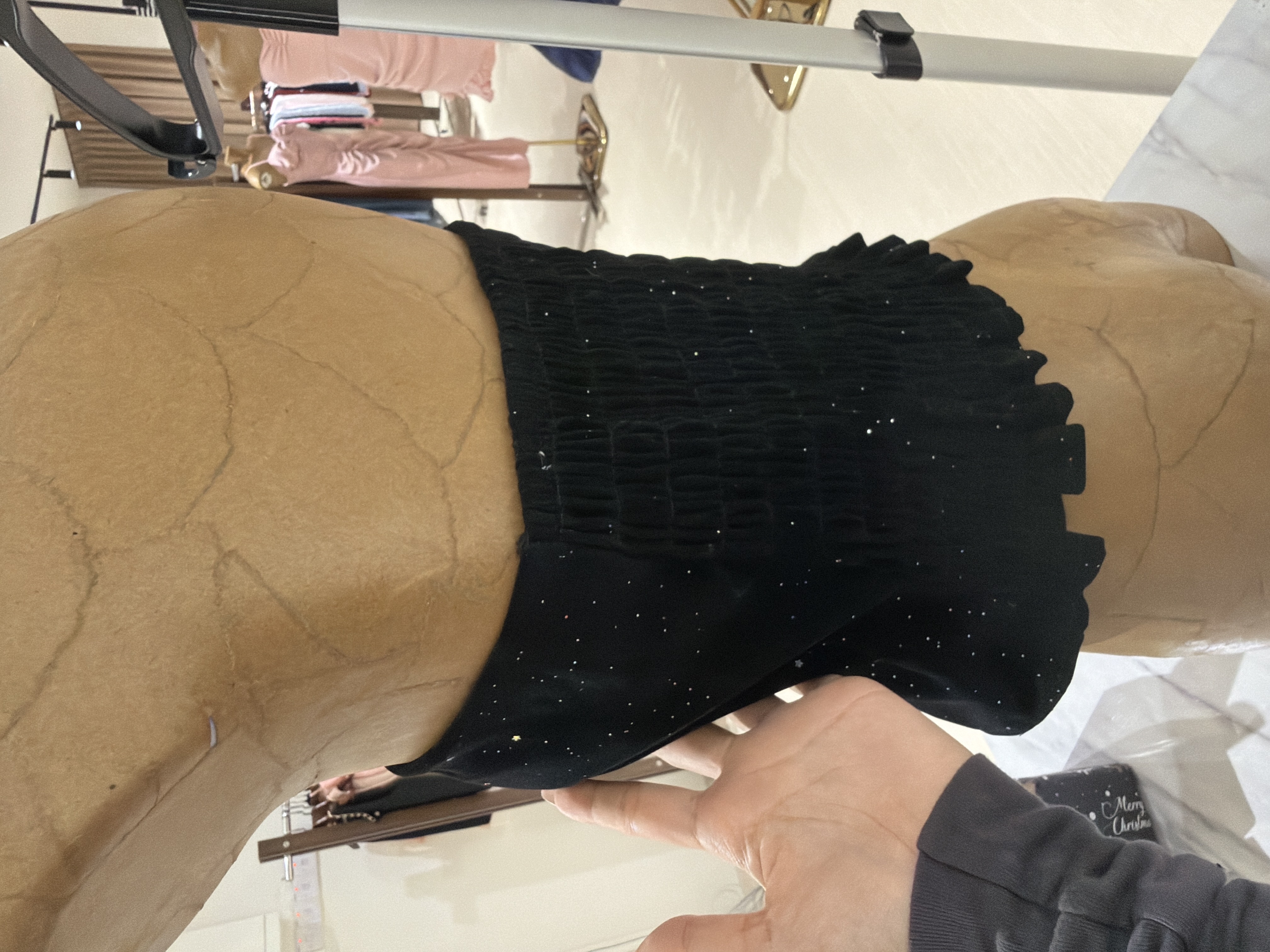 闪闪黑色緊身胸衣