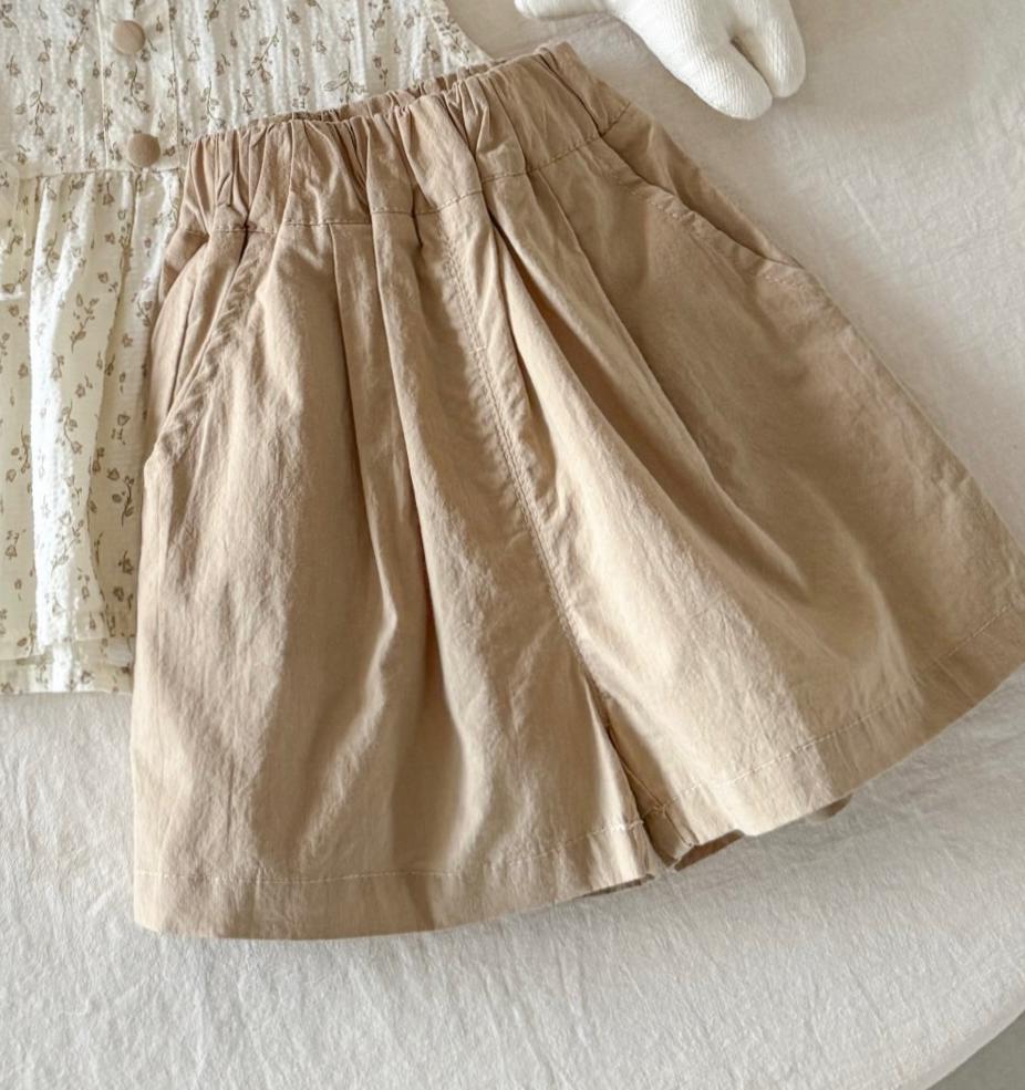 卡其色短褲薄料MHY12130-B