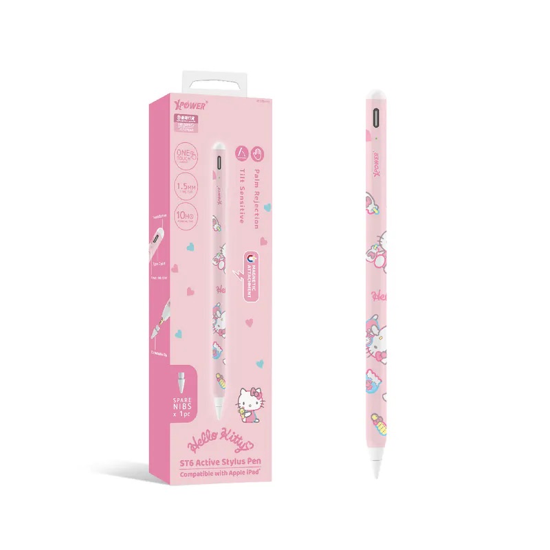 XPower x Sanrio Hello Kitty ST6磁吸主動式觸控筆 (Apple iPad專用)st6-hk1
