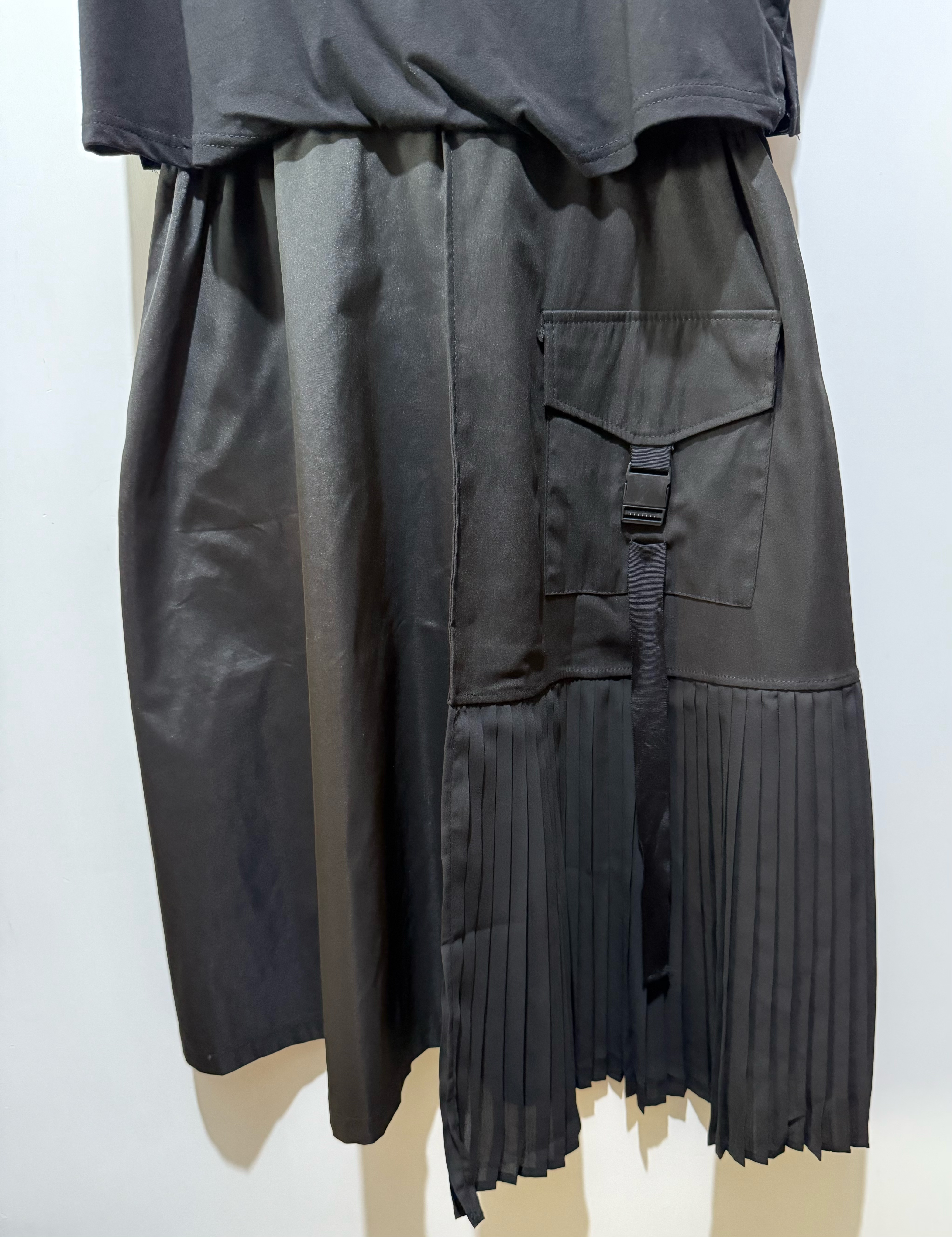 S00355 棉拼雪紡百摺Op