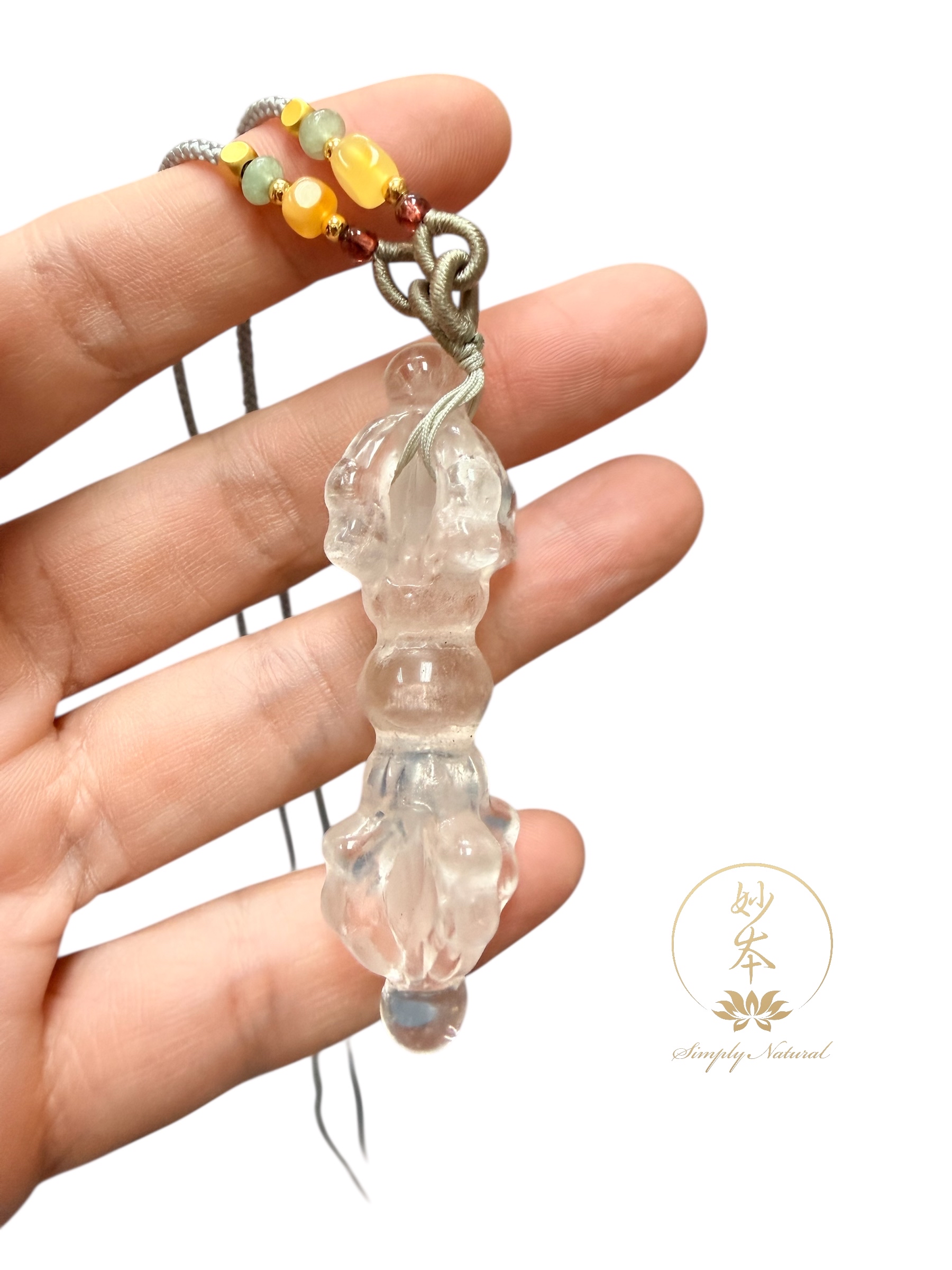 白水晶金剛杵吊咀（已加持）#1